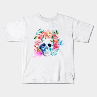 Floral Skull Kids T-Shirt